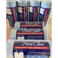 First Class Dişçi Hasta Önlüğü Mavi Laminasyonlu Sıvı Geçirmez 80'li 2 Rulo