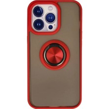 Blueb 13 Pro Max Kılıf Montreal Yüzüklü Kapak - Kırmızı