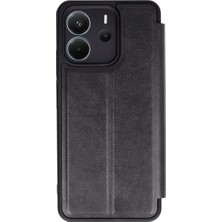 Blueb Note 14 4g Kılıf Flip Cover - Siyah