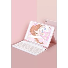 Apple iPad Pro 11 (2022) Kılıf KC01 Smart Klavyeli Tablet Kılıfı - Pembe