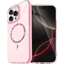 Blueb 16 Pro Live Diamond Magsafe Kapak - Pembe