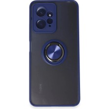Blueb Note 12 4g Kılıf Montreal Yüzüklü Kapak - Lacivert