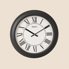 Regal Retro Duvar Saati - Siyah - 29 cm