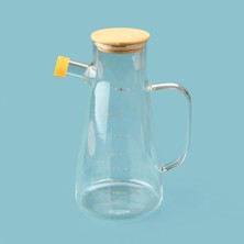 Wisem Borosilikat Cam Yağlık Sosluk - Şeffaf / Açık Kahverengi - 900 ml