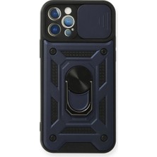Blueb 12 Pro Kılıf Pars Lens Yüzüklü - Lacivert