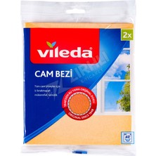 Vileda 2 Adet Cam Bezi 2'li Eko Paket Ergonomik Tasarım ile Çok Amaçlı Kullanım Sunar