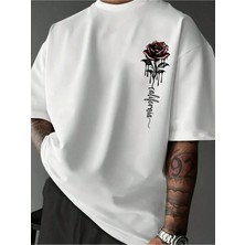 Luliana Baskılı Premium Kalite Yıkama Sokak Stili Oversize T-Shirt