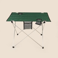 Katlanabilir Kamp Masası - Yeşil - 73X55X48 cm