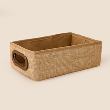 Simple Living Living Jüt Organizer Kutu - Kahverengi - 18X30X10 cm