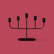 Matmel Deco Lucetta Şamdan - Siyah - 23 cm
