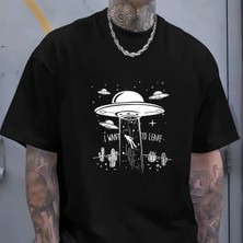 Luliana Baskılı Premium Kalite Yıkama Sokak Stili Oversize T-Shirt