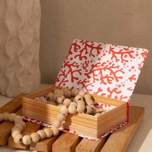 4Nio Mercan Desenli Kitap Kutu - Renkli - 20X12 cm