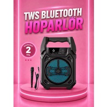 Teknoparkx Taşınabilir 6.5” Bluetooth Hoparlör USB Tf Kart Mikrofonlu Şarjlı Sistem