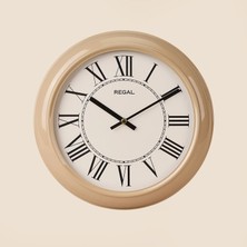 Regal Retro Duvar Saati - Bej - 29 cm