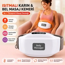 Multizone Bian Taşı Karın Bel Masaj Kemeri Isıtmalı Titreşimli Sırt Masaj Cihazı Aleti Rahatlatıcı Etki Regl