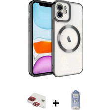 Pileli Store Pilelistore™ iPhone 11 Kılıf Nova Işık Özel Seri - Siyah Joko Magic 5d Cam + Pers Alüminyum Kamera Lens - Kı