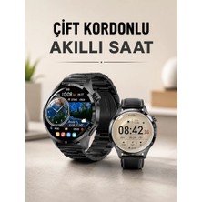 TKÇ Çift Kordonlu Yüksek Çözünürlüklü Akıllı Saat Uyku Izleyici & Spor Modları