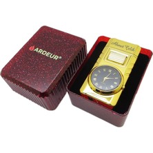 Ardeur® Vexa Gold Isme Özel Saatli Çakmak | Hediyelik Çakmak