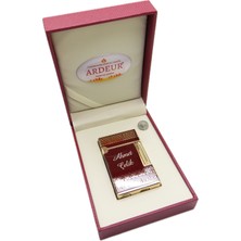 Ardeur® Prestige Bordo Altın Isme Özel Çakmak | Hediyelik Çakmak