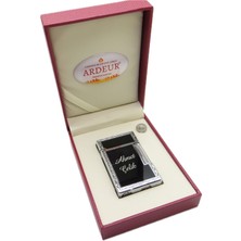 Ardeur® Prestige Siyah Krom Desenli Isme Özel Çakmak | Hediyelik Çakmak