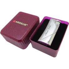 Ardeur® Caldor Metal Krom Isme Özel Çakmak | Hediyelik Kutusunda