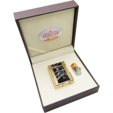 Ardeur® Heritage Gold Sedefli Desen Isme Özel Çakmak | Hediyelik Çakmak