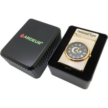 Ardeur® Altair Gold Kişiye Özel Isimli Çakmak Saatli | Hediyelik Kutusunda