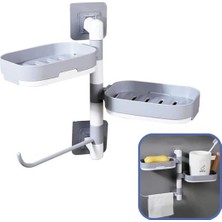 Go İthalat Çoklu Sabun Tutucu Fonksiyonel Banyo Sabunluk (5615)