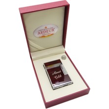 Ardeur® Prestige Bordo Krom Desenli Isme Özel Çakmak | Hediyelik Çakmak
