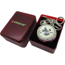 Ardeur® Vintage Tuğra Yazılı Desen Işlemeli Isme Özel Lüks Cep Saati | Köstekli Saat