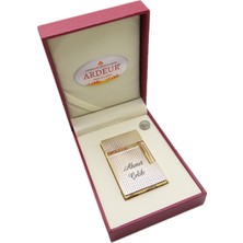 Ardeur® Prestige Gold Oyma Desenli Isme Özel Çakmak | Hediyelik Çakmak