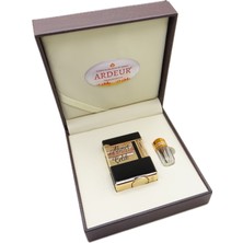 Ardeur® Heritage Siyah Altın Desen Oymalı Isme Özel Çakmak | Hediyelik Çakmak
