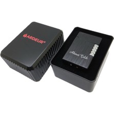 Ardeur® Monarch Mat Siyah Krom Isme Özel Çakmak | Hediyelik Çakmak