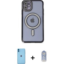 Pileli Store Pilelistore™ iPhone 11 Kılıf Zirve Doku Prime - Siyah Joko Magic 5d Cam + Neon Fosforlu Kamera Lens - Mı
