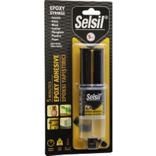 Go İthalat Selsil Epoxy Syrınge Adhesive Şırınga Epoksi Yapıştırıcı 28GR. Alüminyum - Cam - Porselen - Seramik - Ahşap - Metal (5615)