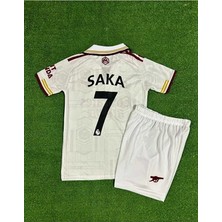 Jabuka Arsenal 2025/26 Yeni Sezon Bukayo Saka Deplasman Çocuk Forması (Beyaz)