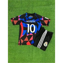 Jabuka Real Madrid Kylian Mbappe Çocuk Forması (BLUE-BLACK10)