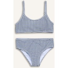 DeFacto Pötikareli İndigo Bikini Kız Çocuk G6778A826HS