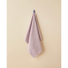 English Home Stripe Pamuk Yüz Havlusu 50 x 70 cm Lila Yumuşak Doku ve Şık Tasarım