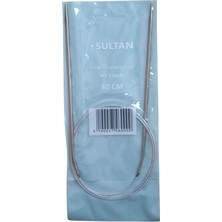 Sultan Çelik Telli Misinalı Şiş Numara 3 ( 3,0 Mm) 80 cm (Iki Şiş Arasi Ölçüsü 80 Cm'dir.)