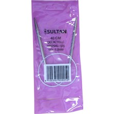 Sultan Çelik Telli Misinalı Şiş Numara 5 ( 5,0 Mm) 40 cm (Iki Şiş Arasi Ölçüsü 40 Cm'dir.)