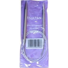 Sultan Çelik Telli Misinalı Şiş Numara 8 ( 8,0 Mm) 80 cm (Iki Şiş Arasi Ölçüsü 80 Cm'dir.)