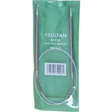 Sultan Çelik Telli Misinalı Şiş Numara 6 ( 6,0 Mm) 60 cm (Iki Şiş Arası Ölçüsü 60 Cm'dir.)