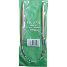Sultan Çelik Telli Misinalı Şiş Numara 8 ( 8,0 Mm) 60 cm (Iki Şiş Arası Ölçüsü 60 Cm'dir.)