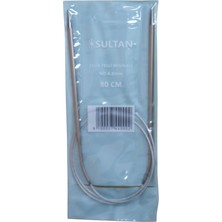 Sultan Çelik Telli Misinalı Şiş Numara 4 ( 4,0 Mm) 80 cm (Iki Şiş Arasi Ölçüsü 80 Cm'dir.)