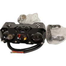 Motosiklet-Scooter Sis Farı 12-60V Beyaz-Sarı Çift Renk IP67 Su Geçirmez Offroad 4x4 Suv Atv Tekne Far 1 Adet