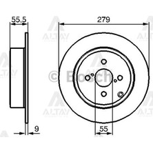 BZT Bosch Fren Diski Corolla 03-07 / Corolla-Verso 04-07 / 1.4 D4D Dizel Arka Takım 2 Adet 4243102080