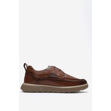 Dericlub Erkek Kalın Taban Comfort Casual Ayakkabı Gerçek Deri Cr 2896 Taba