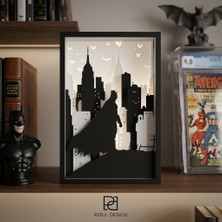 3Dlab Three-Dimensional Systems Batman Gotham City Shadow-Gölge Dekoratif Kitaplık LED Box-Kutu Masa Lambası