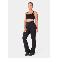 Squatwolf WL051670001 High Rise Flared Pants Siyah Kadın Sweatpant